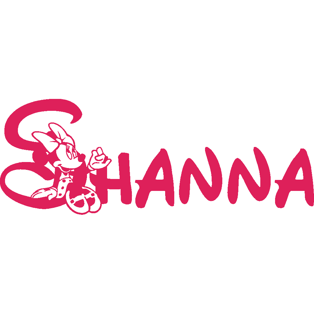 Sticker mural: personnalisation de Shanna Minnie