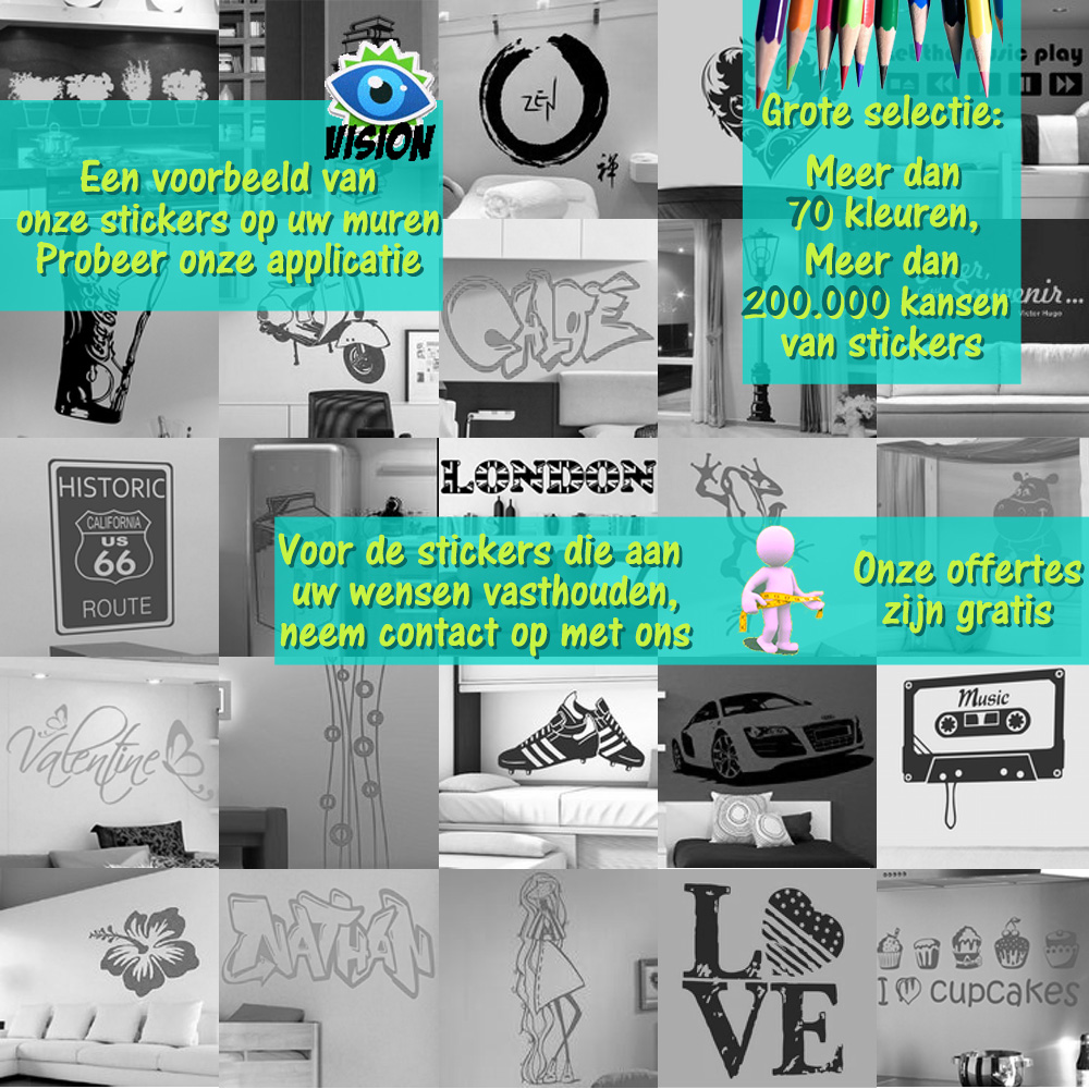 Meer dan 1000 decoratieve muur stickers (Stikkers), stencils en snijden sjablonen voor Scrapbooking