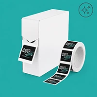 Etiquettes carrées en rouleau Polypropylène blanc brillant