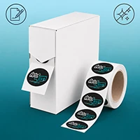 Etiquettes ovales en rouleau Papier mat inscriptible