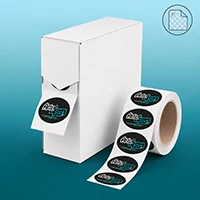 Etiquettes ovales en rouleau Polypropylène Transparent