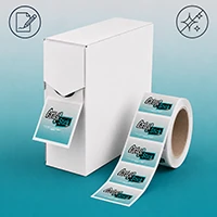 Etiquettes Rectangulaires en rouleau Papier mat inscriptible