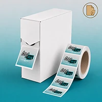 Etiquettes Rectangulaires en rouleau Papier Kraft