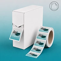Etiquettes Rectangulaires en rouleau Polypropylène Transparent