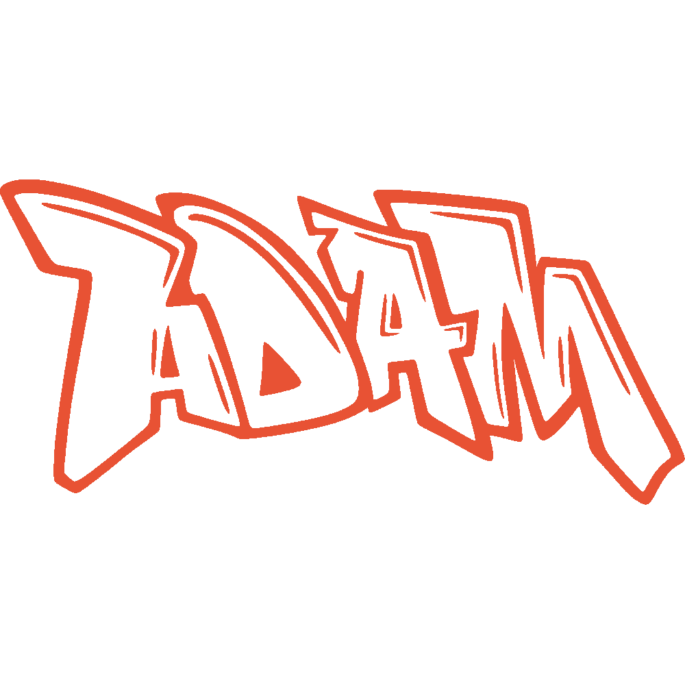 Muur sticker: aanpassing van Adam Graffiti