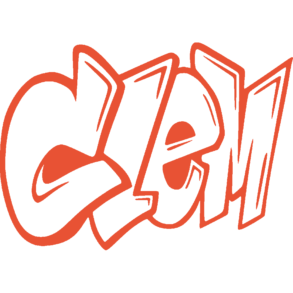 Wall sticker: customization of Clem Graffiti