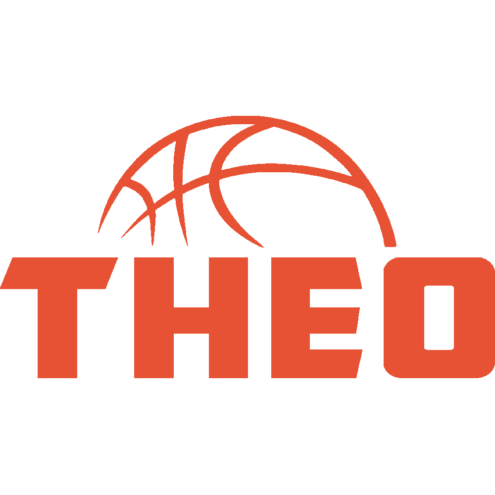 Muur sticker: aanpassing van Theo Basketball