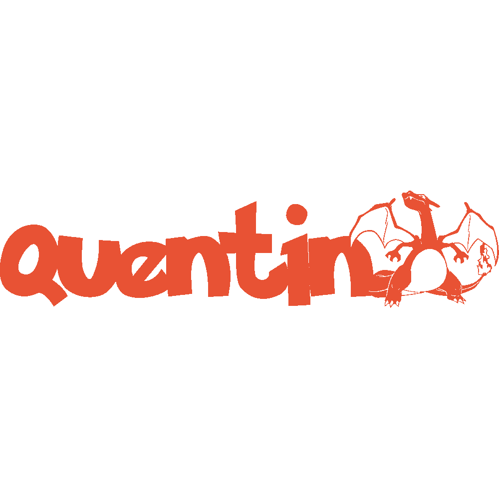 Muur sticker: aanpassing van Quentin Dracaufeu Pokemon
