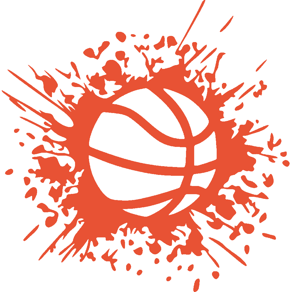 Muur sticker: aanpassing van Basket Ball - Splash