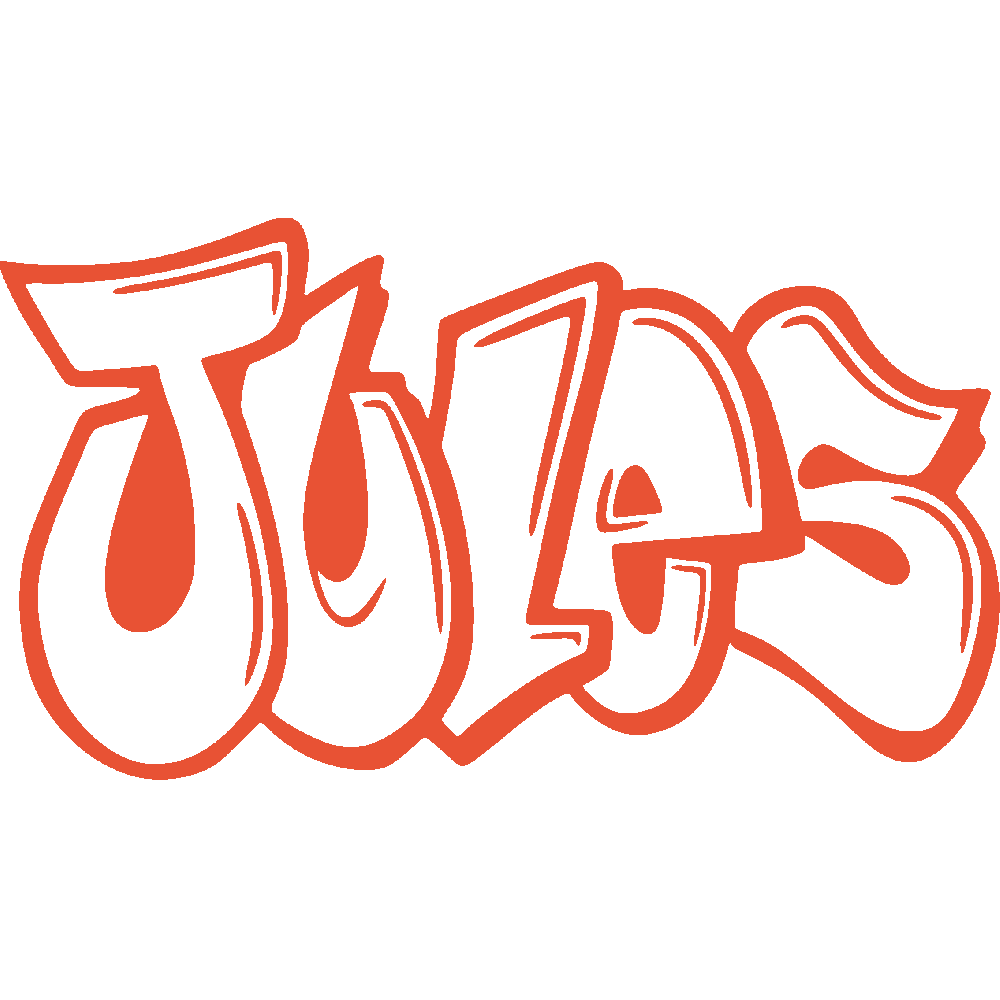 Muur sticker: aanpassing van Jules Graffiti 2