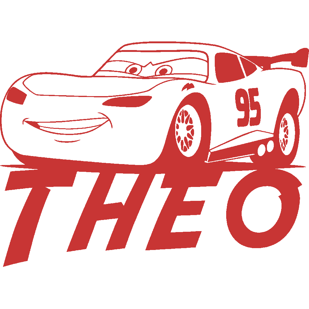 Muur sticker: aanpassing van Theo Cars