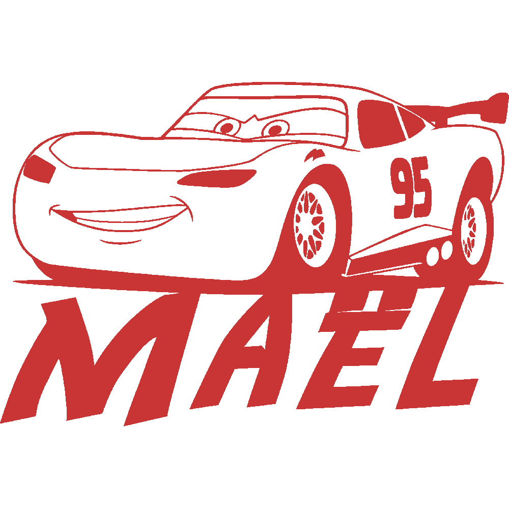 Wall sticker: customization of Mal Cars