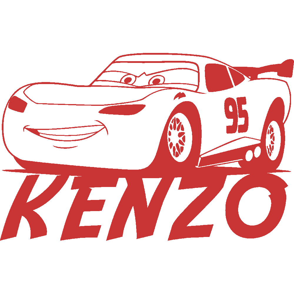 Muur sticker: aanpassing van Kenzo Cars