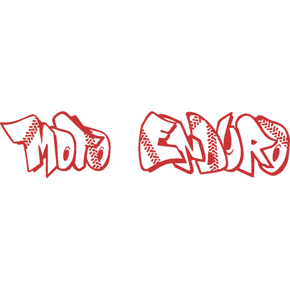 Muur sticker: aanpassing van Moto Enduro Graffiti
