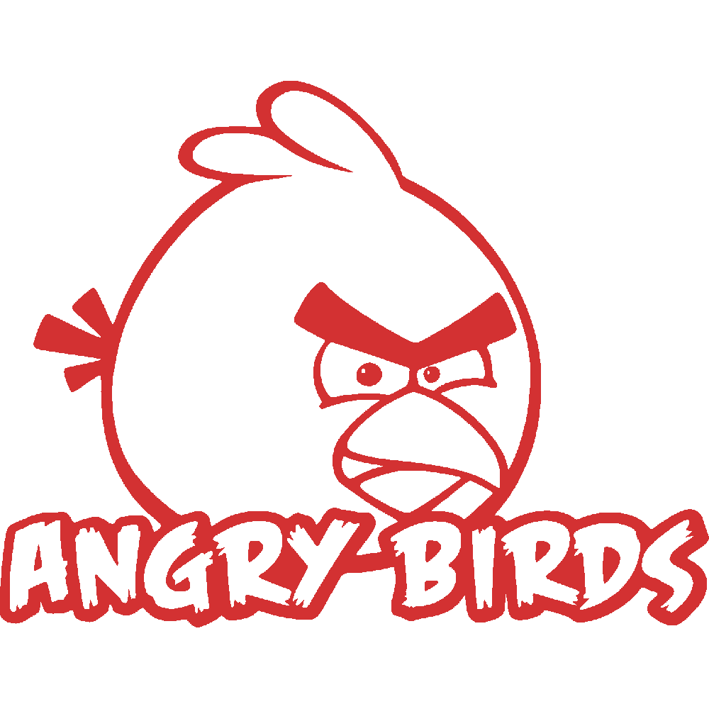 Muur sticker: aanpassing van Angry Birds