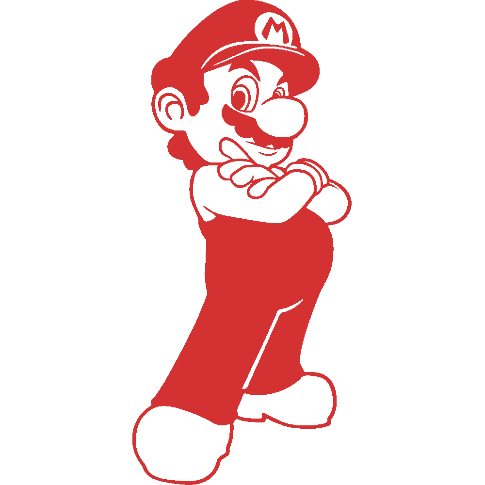 Muur sticker: aanpassing van Mario Bros 1