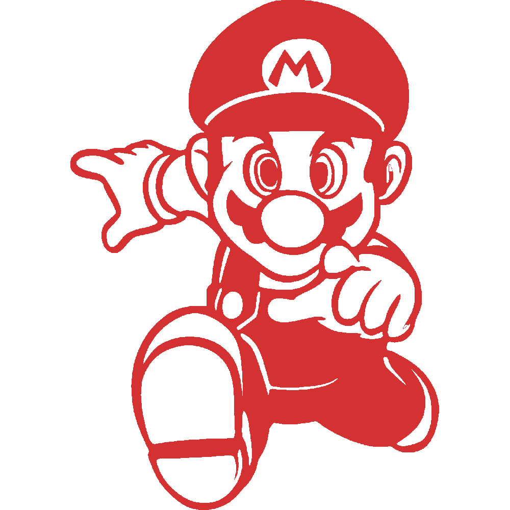Muur sticker: aanpassing van Mario Bros 2