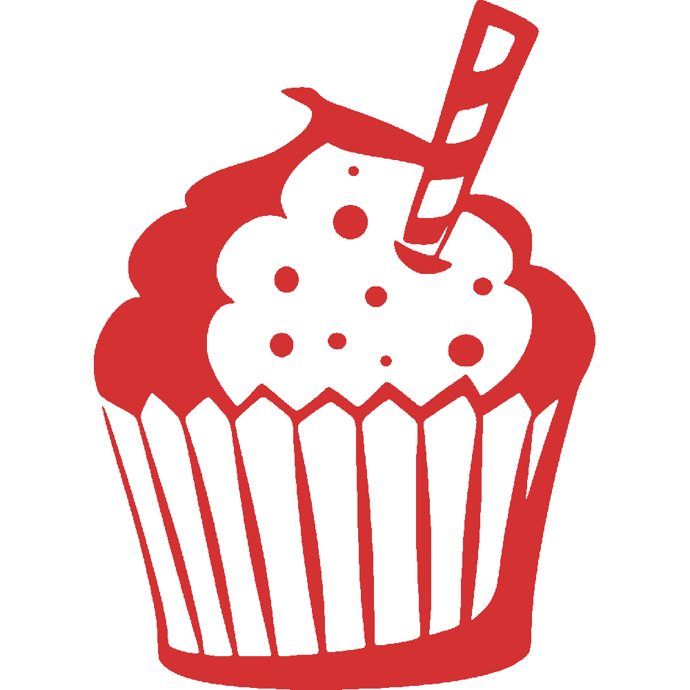 Muur sticker: aanpassing van Cupcake  Sucre d'orge 