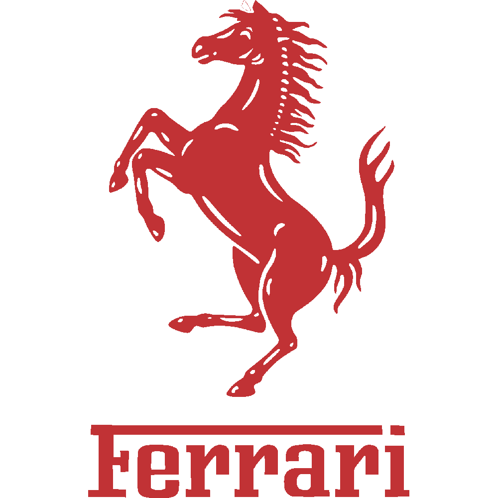 Sticker mural: personnalisation de Ferrari Logo