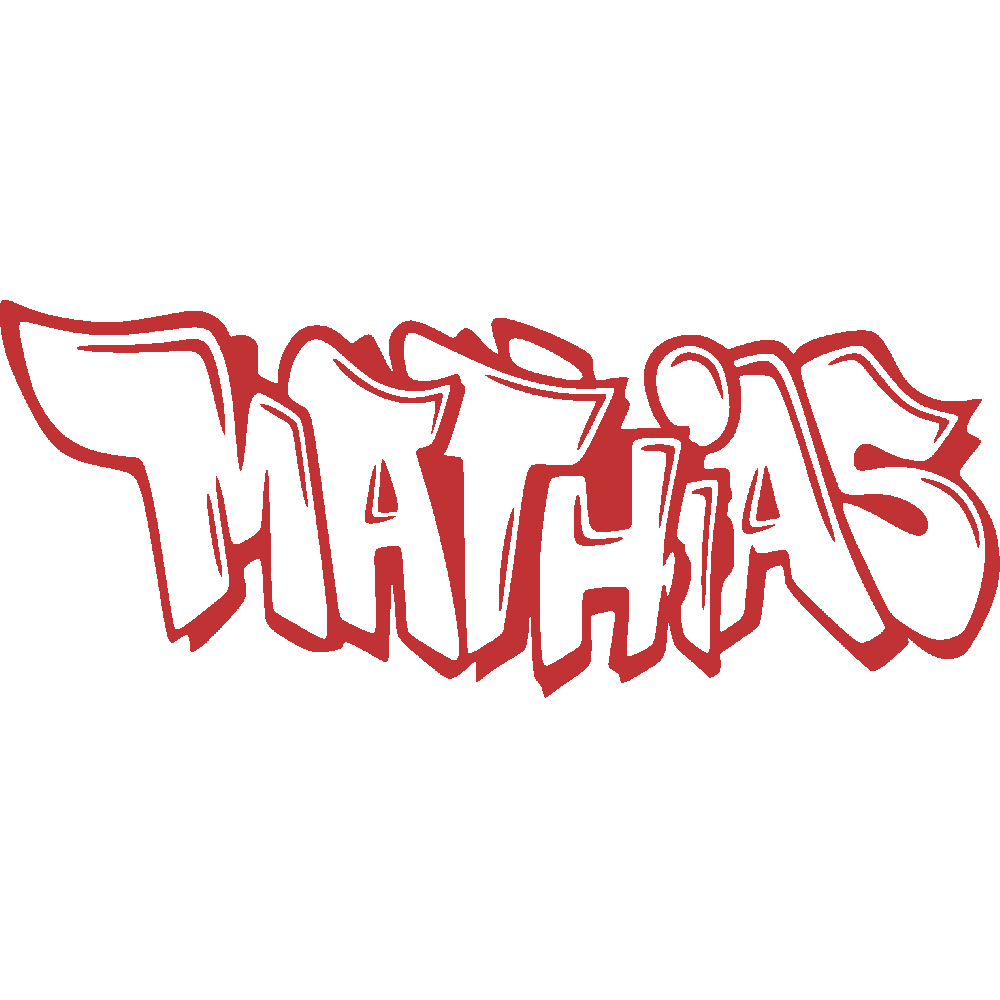 Wall sticker: customization of Mathias Graffiti