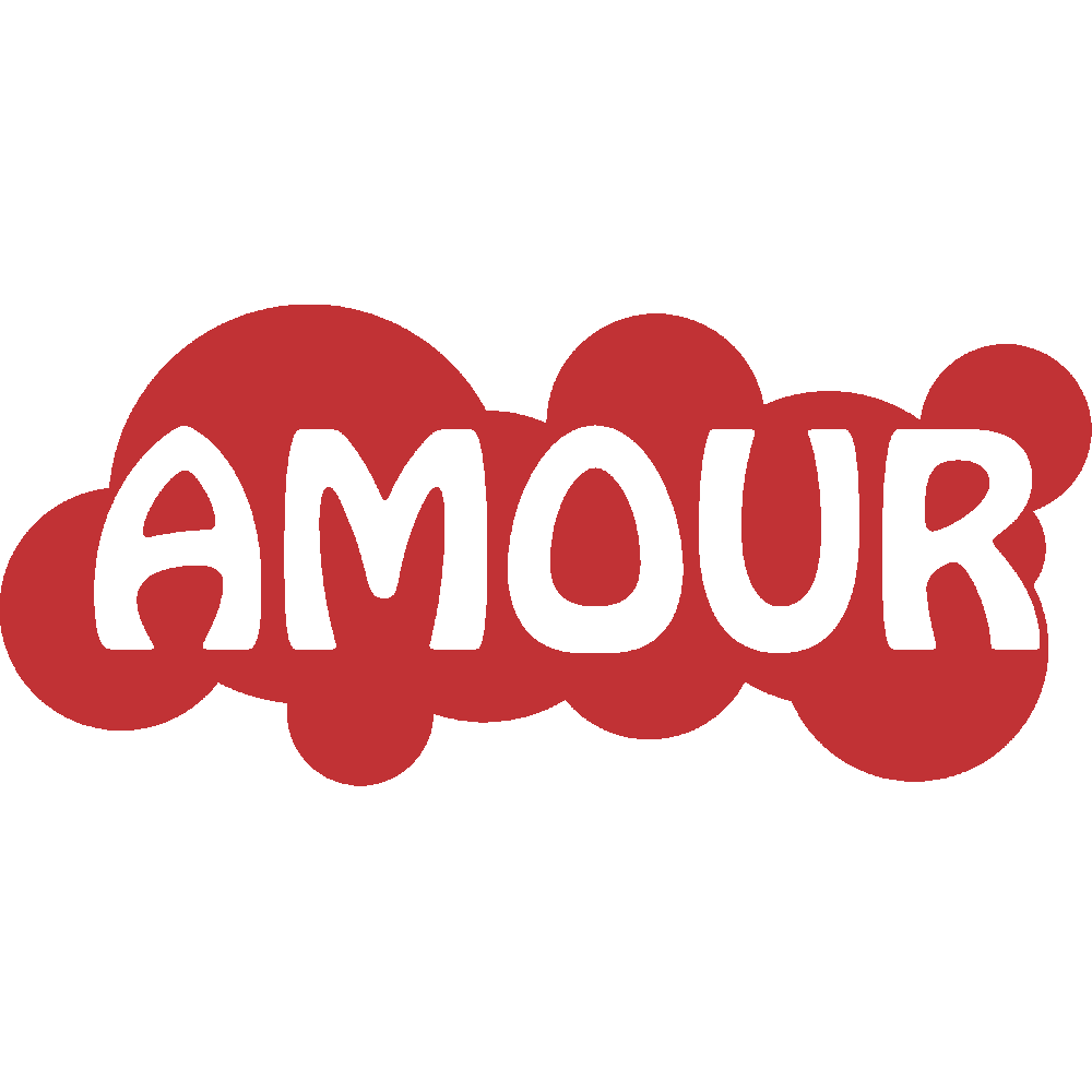 Muur sticker: aanpassing van Amour encercl