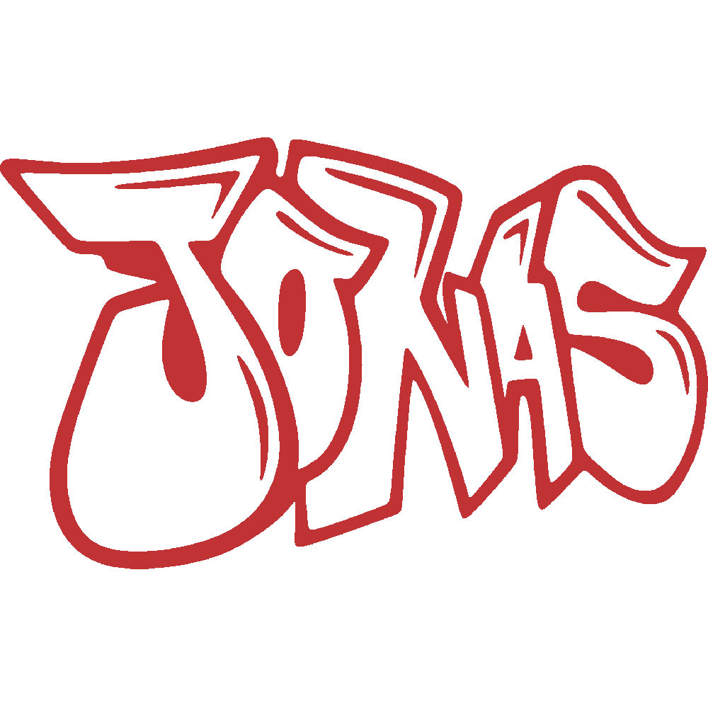 Muur sticker: aanpassing van Jonas Graffiti