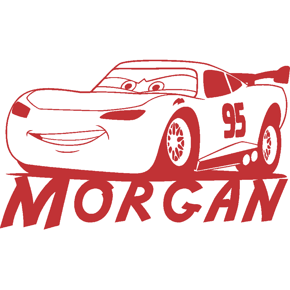 Muur sticker: aanpassing van Morgan Cars