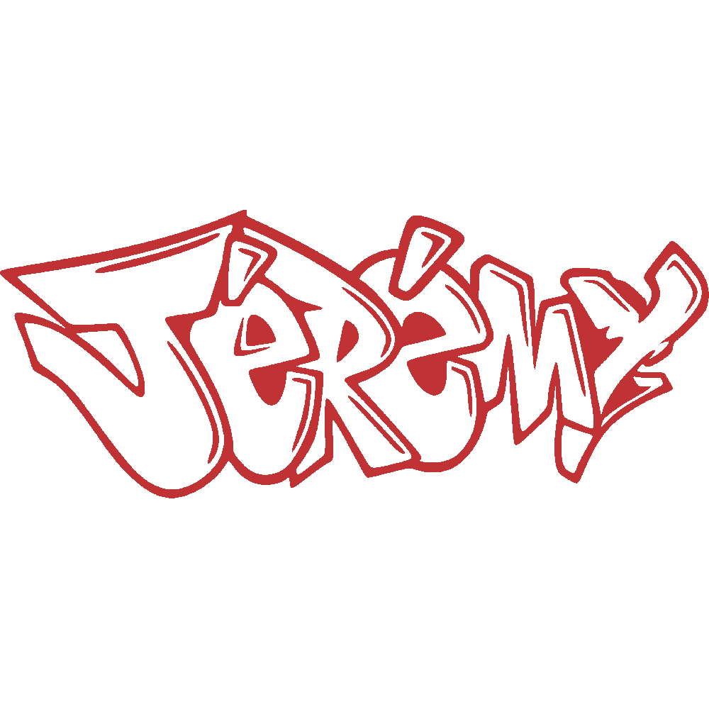 Muur sticker: aanpassing van Jrmy Graffiti