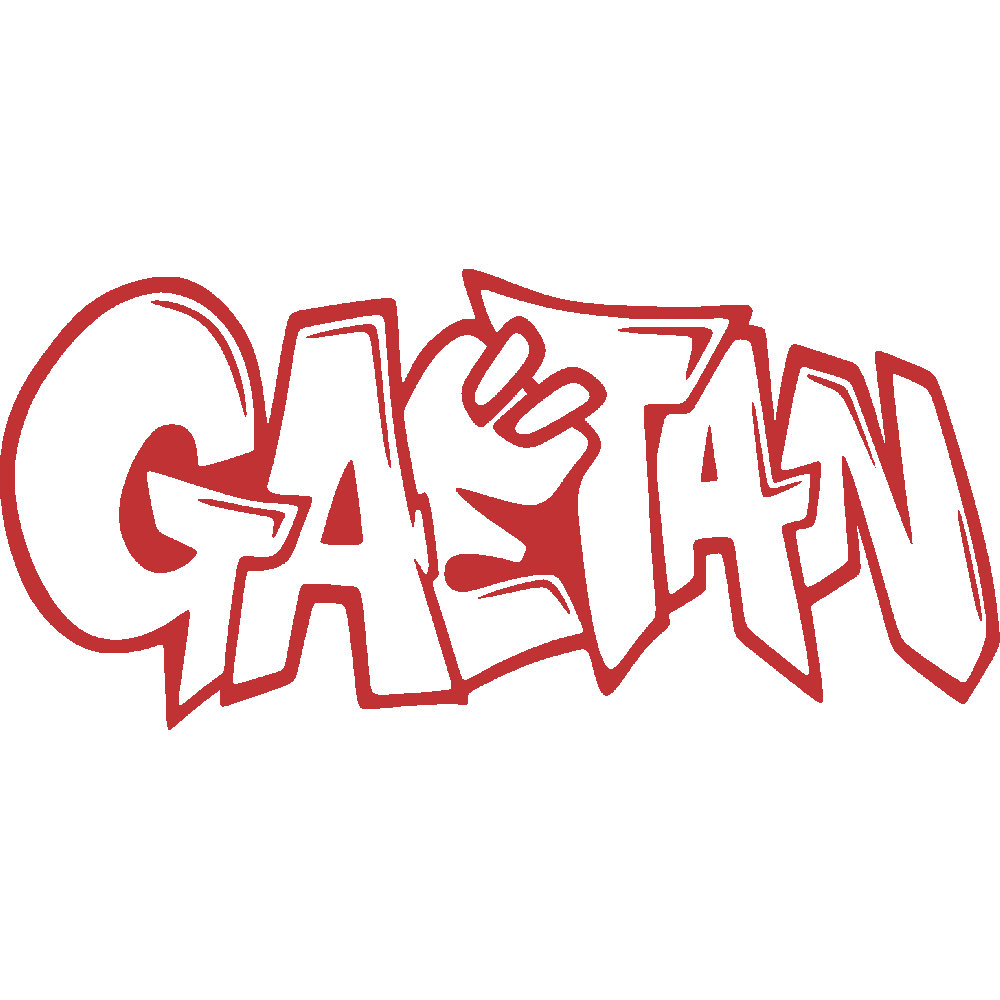Muur sticker: aanpassing van Gatan Graffiti