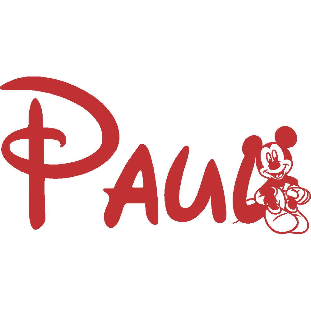 Muur sticker: aanpassing van Paul Mickey