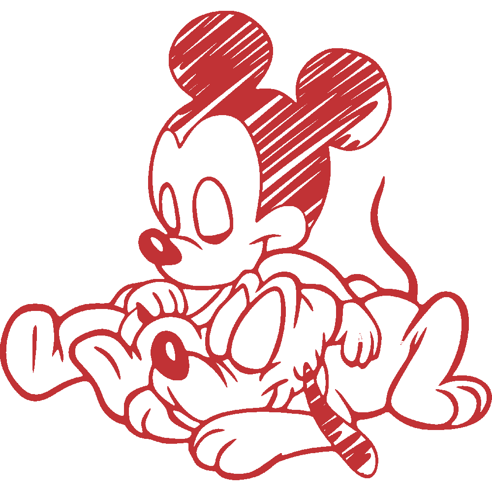 Muur sticker: aanpassing van Mickey Pluto Esquisse