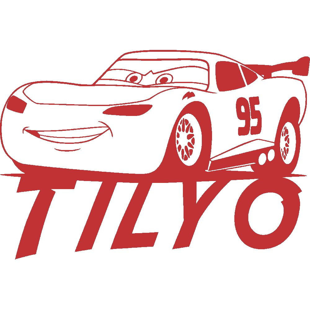 Muur sticker: aanpassing van Tilyo Cars