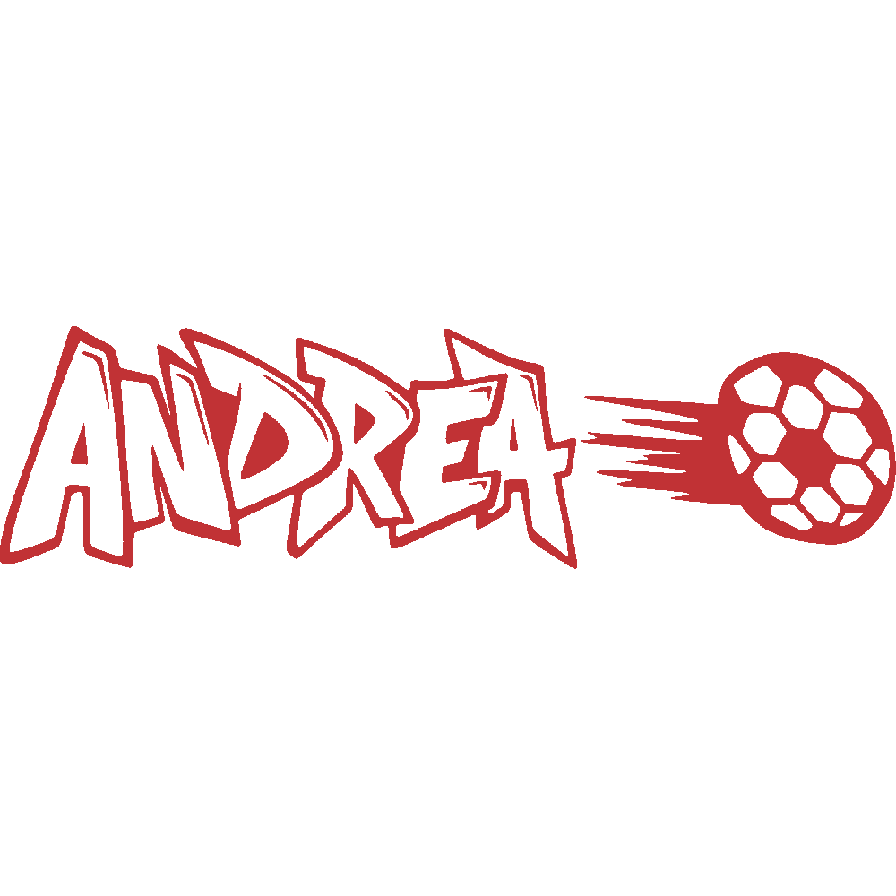 Muur sticker: aanpassing van Andrea Graffiti Football