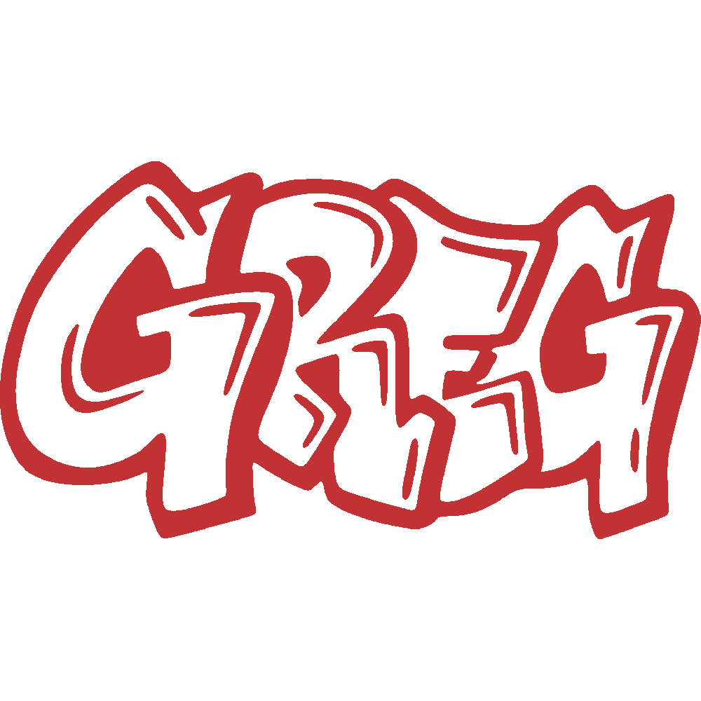 Muur sticker: aanpassing van Greg Graffiti