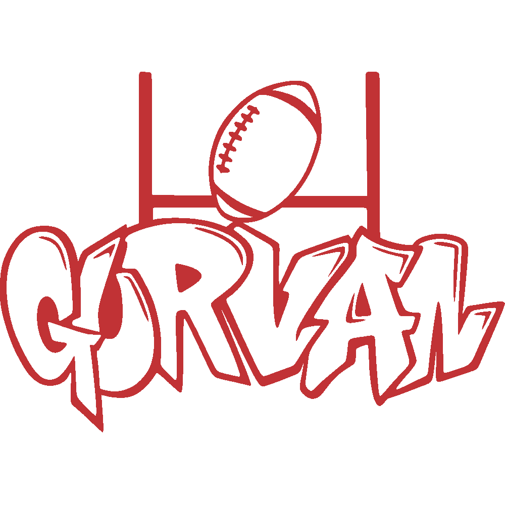 Wall sticker: customization of Gurvan Graffiti Rugby