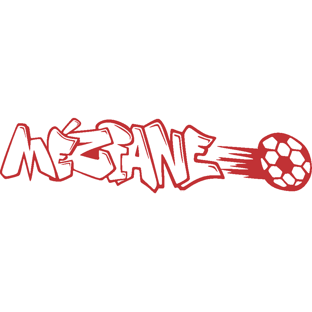 Wall sticker: customization of Mziane Graffiti Football