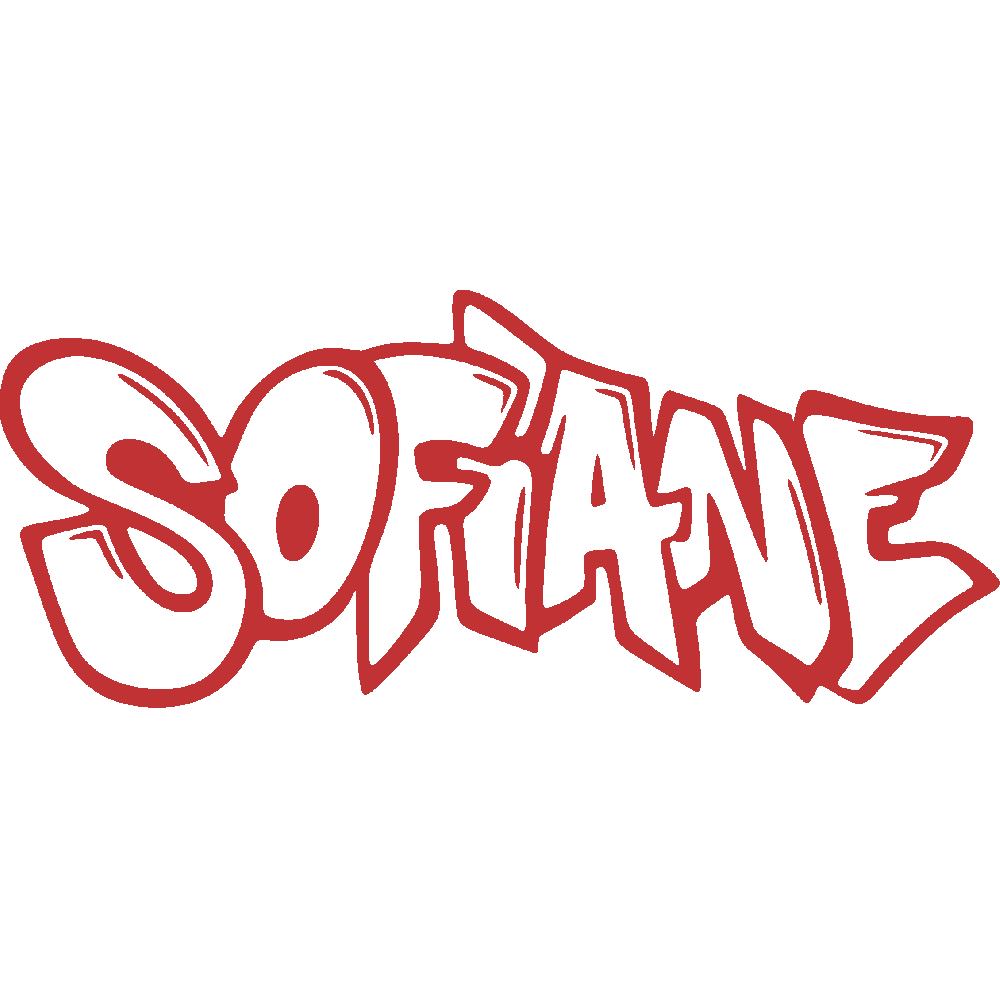 Wall sticker: customization of Sofiane Graffiti