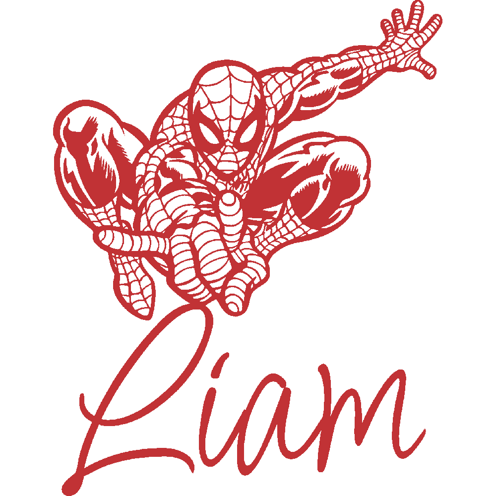 Muur sticker: aanpassing van Liam Spiderman