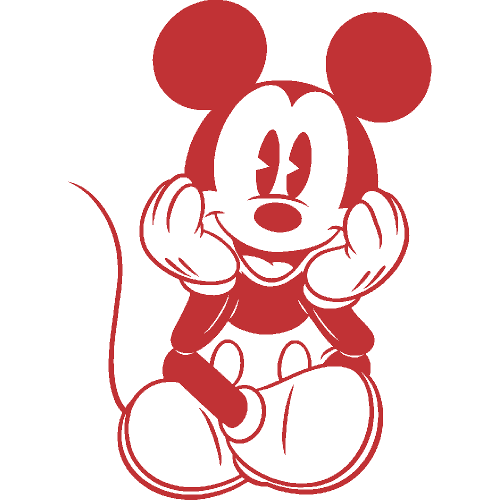 Muur sticker: aanpassing van Mickey Vintage