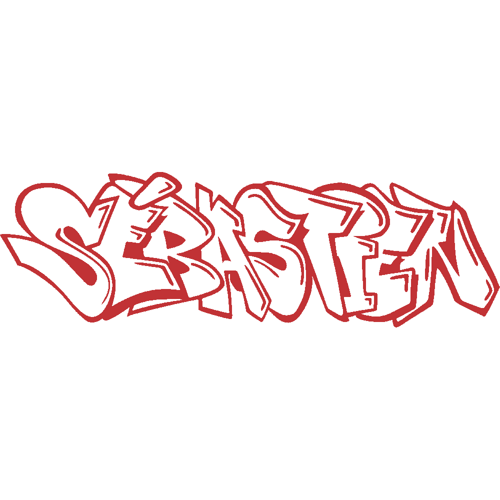 Wall sticker: customization of Sbastien Graffiti