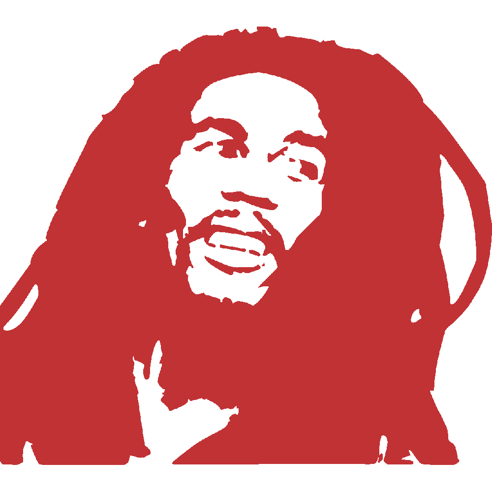 Muur sticker: aanpassing van Bob Marley