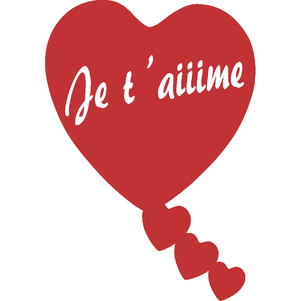 Wall sticker: customization of Pense du coeur