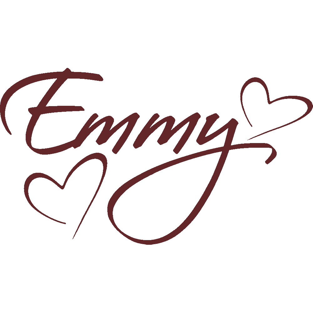Muur sticker: aanpassing van Emmy Script Coeur