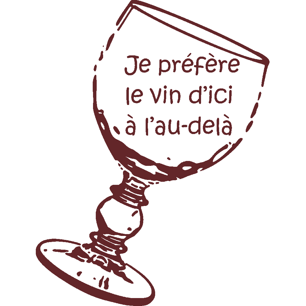 Sticker mural: personnalisation de Je prfre le vin...