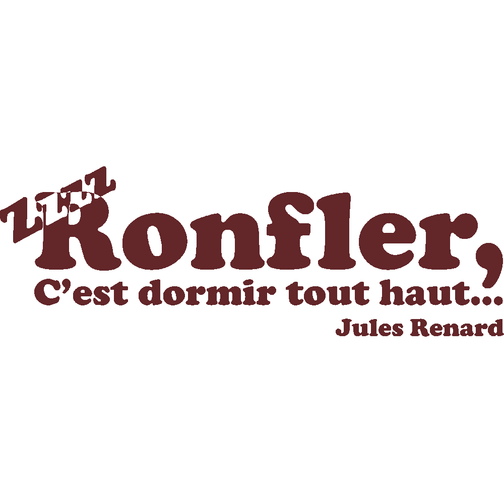 Wall sticker: customization of Ronfler - Jules Renard
