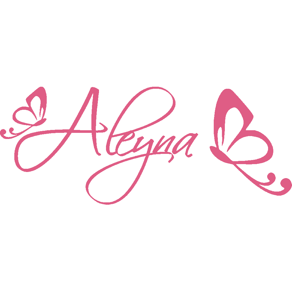 Wall sticker: customization of Aleyna Papillons