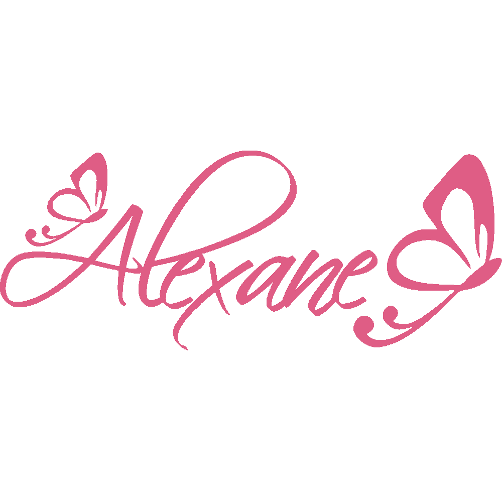 Wall sticker: customization of Alexane Papillons
