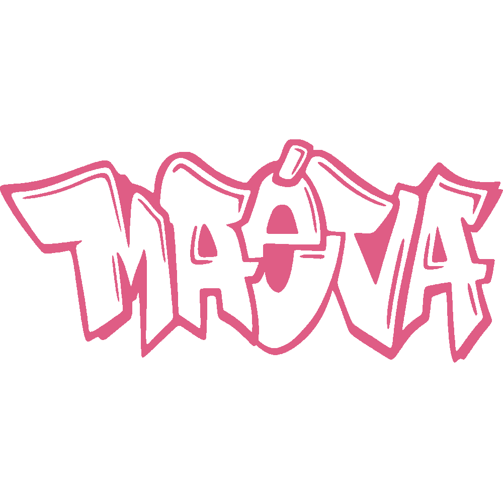 Muur sticker: aanpassing van Mava Graffiti