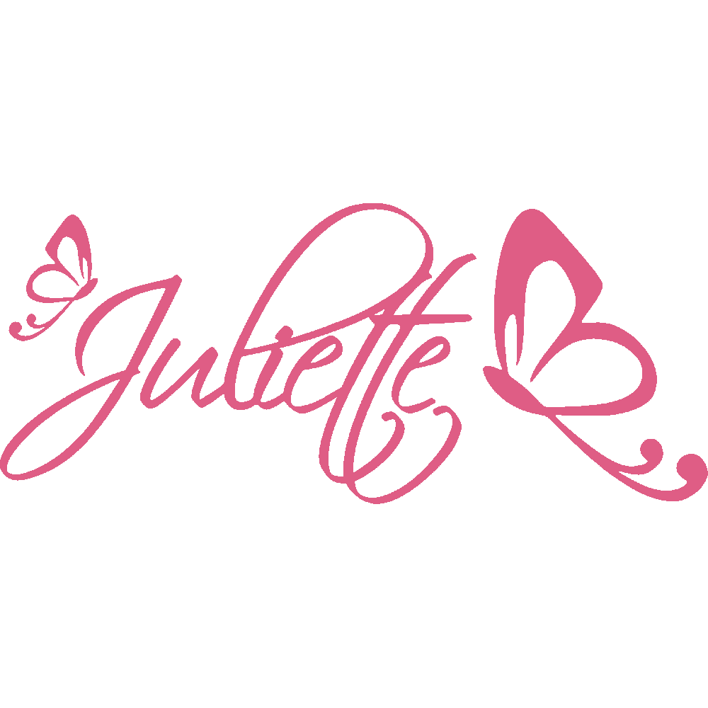 Muur sticker: aanpassing van Juliette Papillons