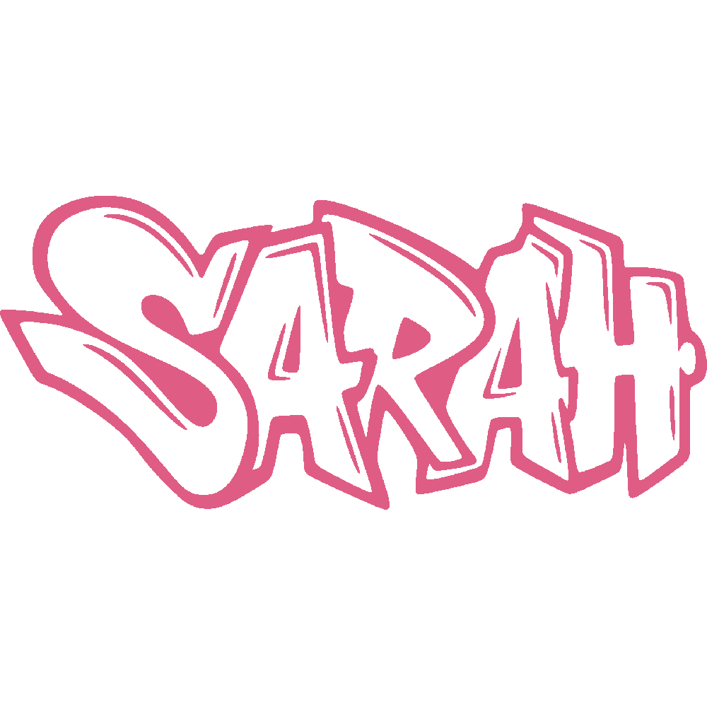 Wall sticker: customization of Sarah Graffiti